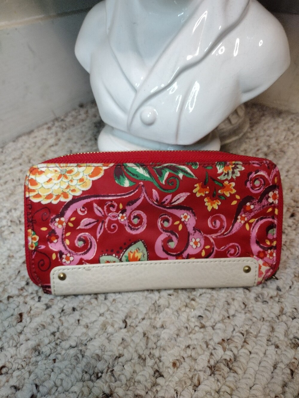 Vintage Oilily Red Multi Floral Zoey Zip Around Wallet - Picture 6 of 10
